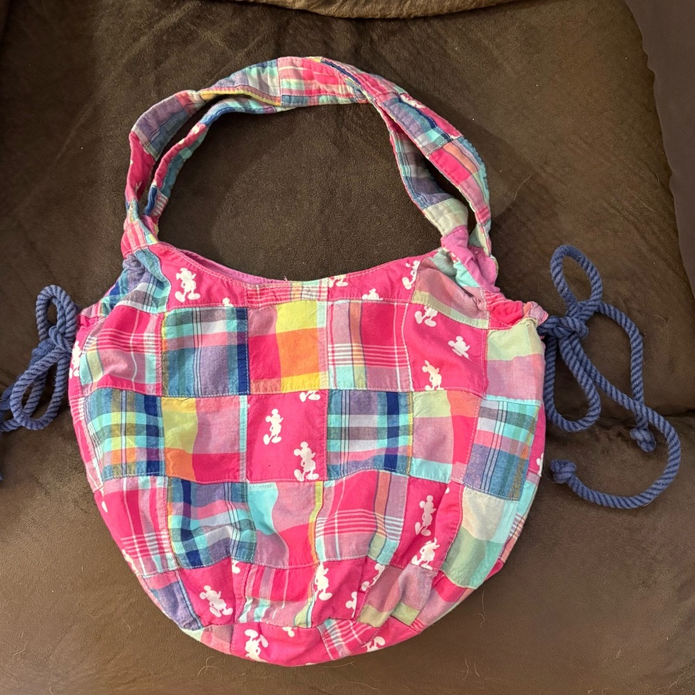 Authentic Disney Parks Colorful Patchwork Tote Ba… - image 1